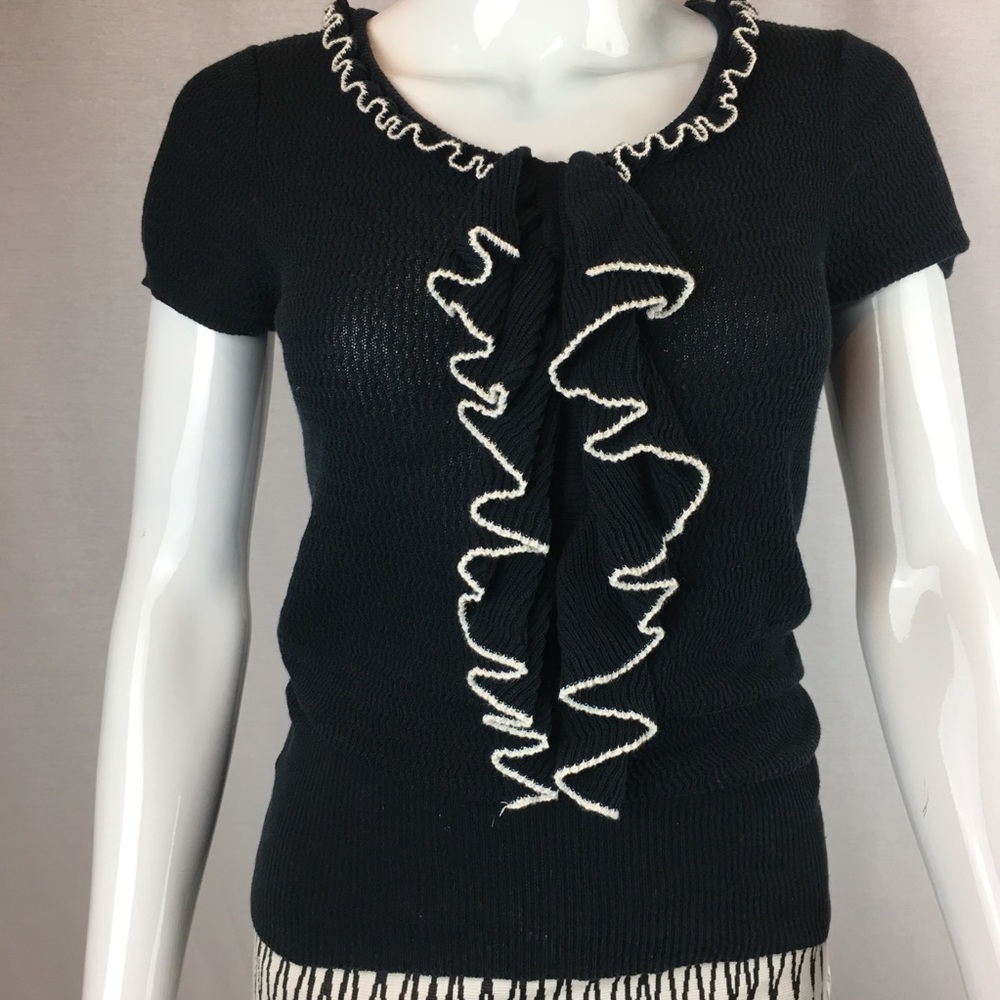 Banana Republic Black Short Sleeve Sweater